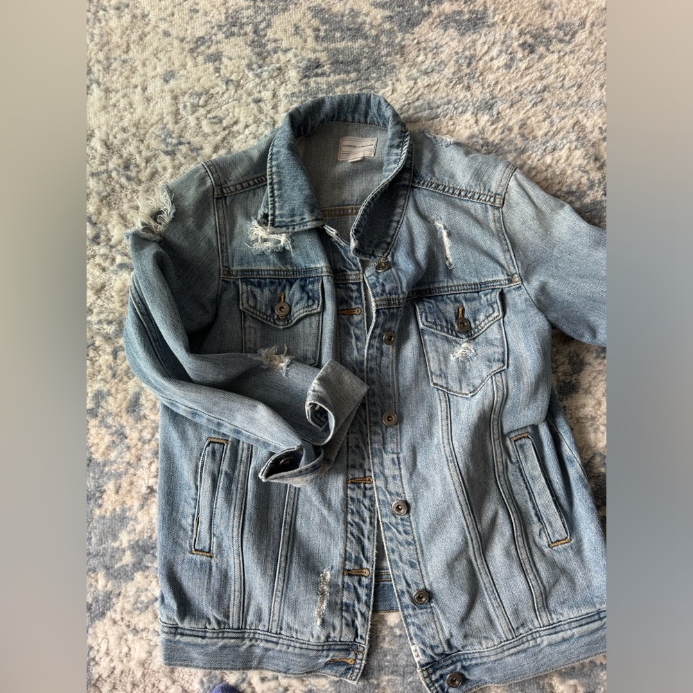 Melrose and market distressed denim jean jacket